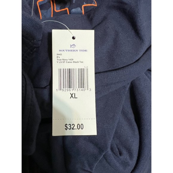 Southern Tide Skipjack fishing  boat long sleeve shirt Camo Stack Youth YM YXL - Picture 4 of 4